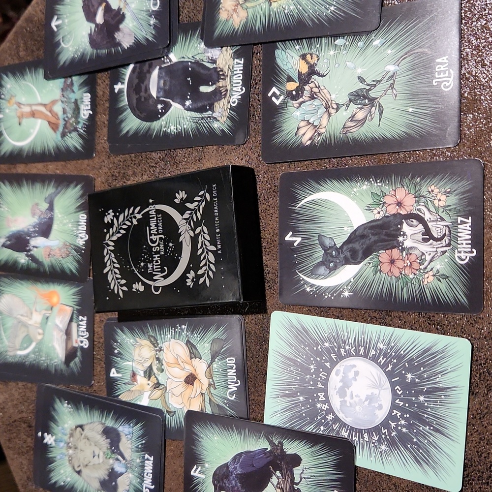 New -Mini- The Witch's Familiar RUNIC Oracle Card Deck- 24 cards & Guide Sheet - Picture 3 of 5